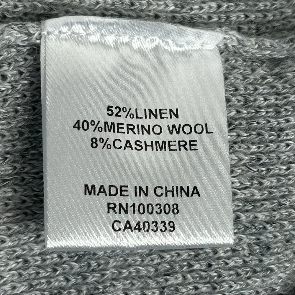 PETER MILLAR Men XXL Crown Crafted Camden Wool Cashmere Linen Gray Cream Sweater